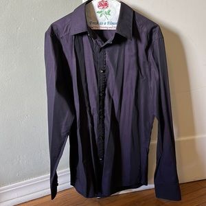 Theory Medium Button-down Shirt in Deep Purple